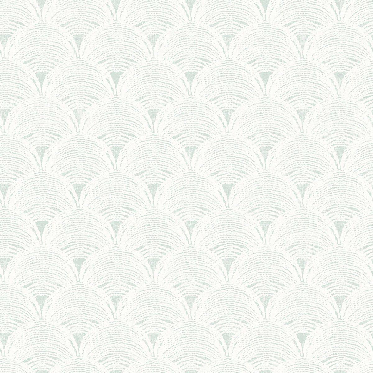 Teal Scalloped Wallpaper T647