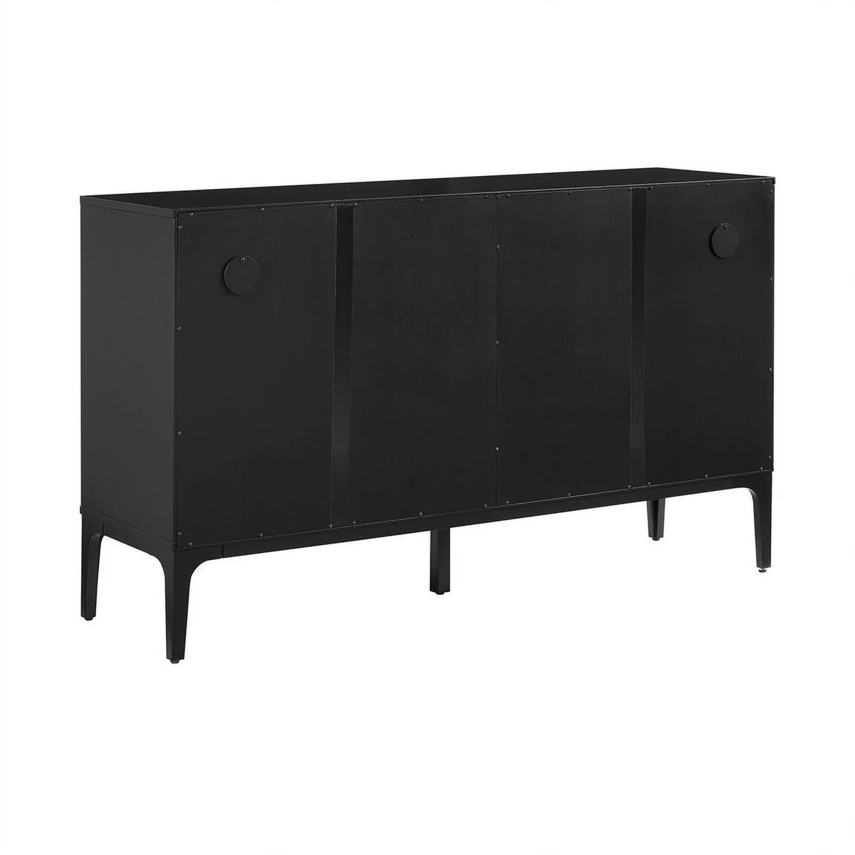 Matte Black Particle Board Wood Sideboard V43905