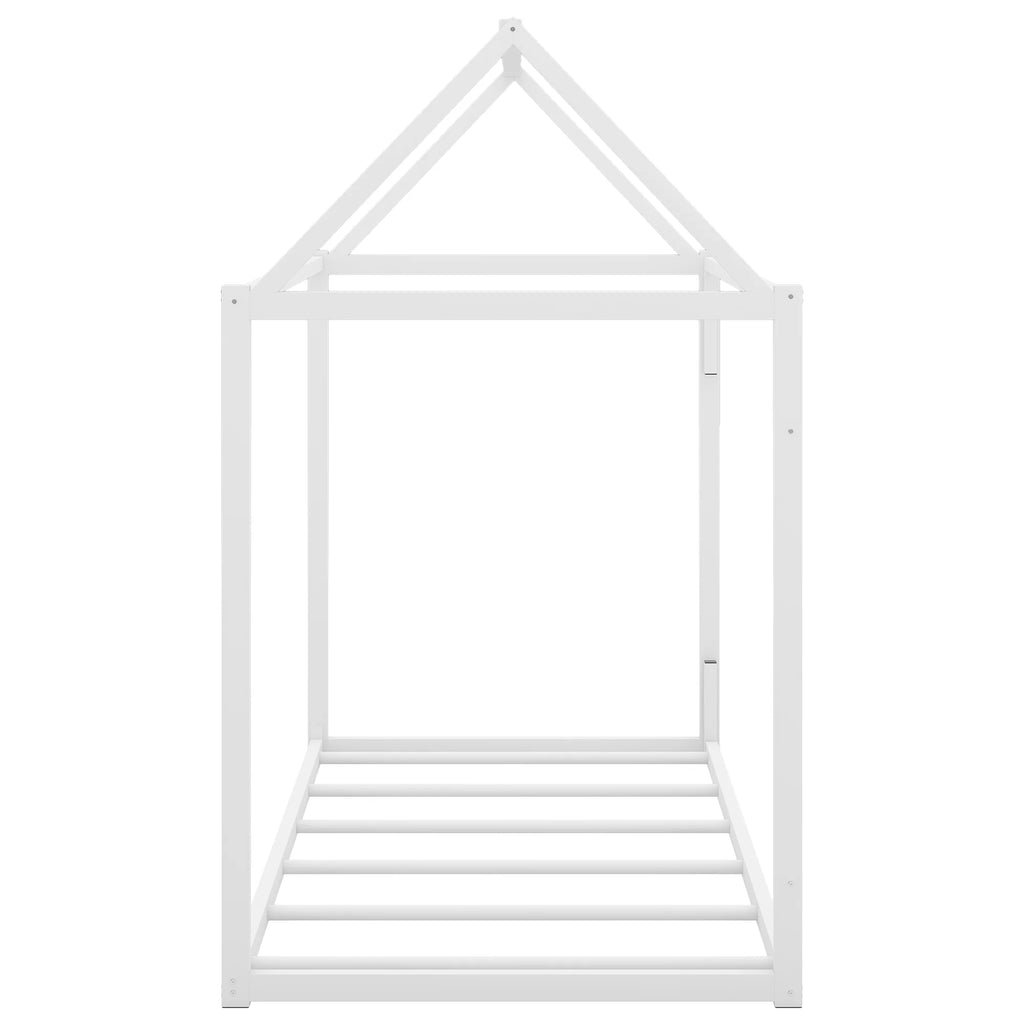 White Metal Twin Size Canopy Bed F996859