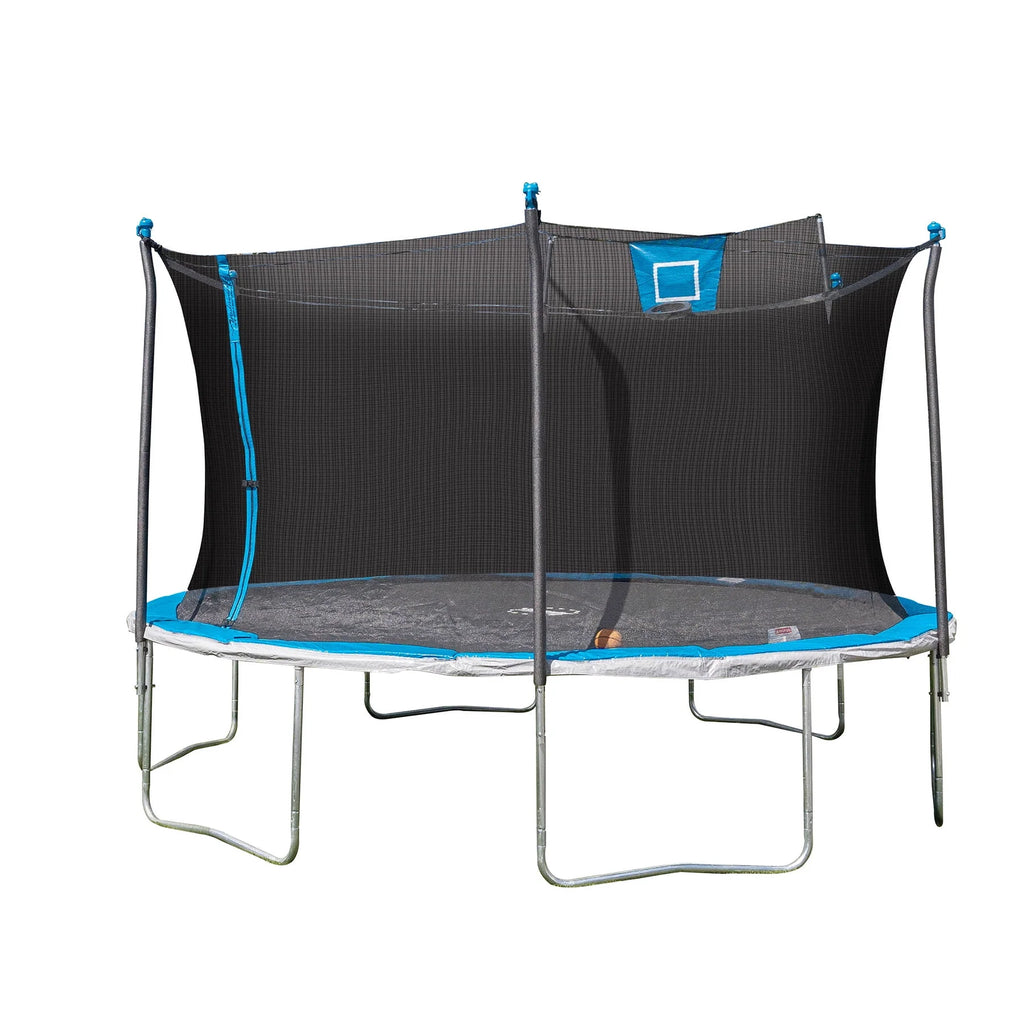 14ft Trampoline and Enclosure with Basketball Hoop X837