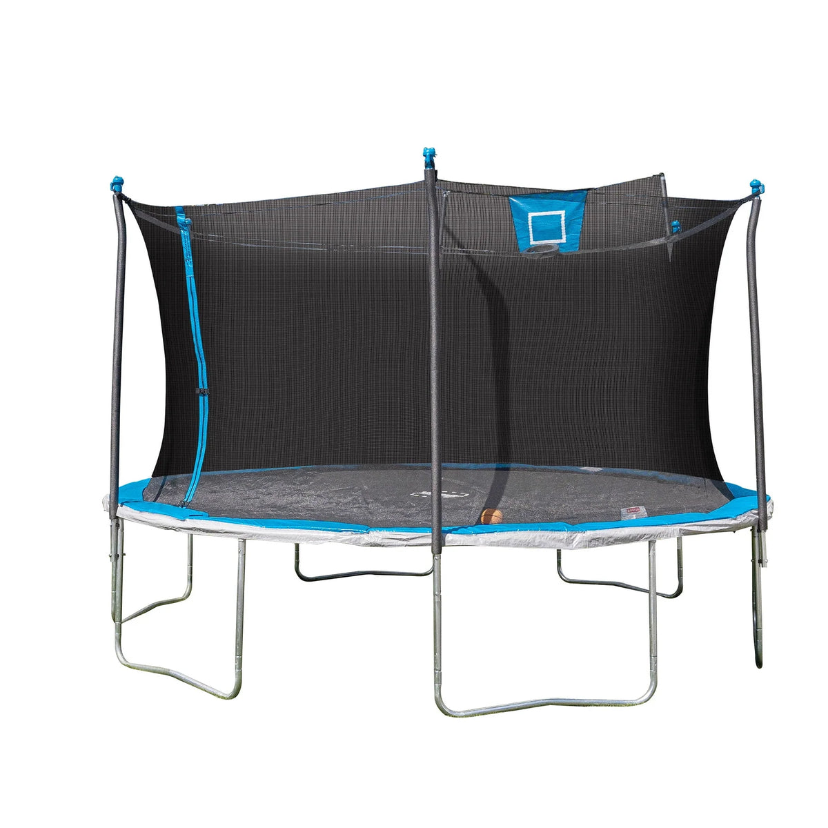 14ft Trampoline and Enclosure with Basketball Hoop X837