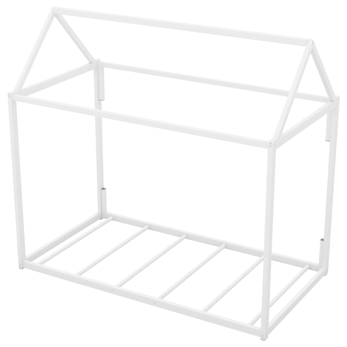 White Metal Twin Size Canopy Bed F996859