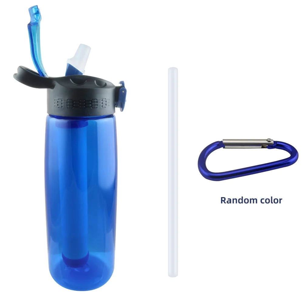 Blue BPA Free Tritan Travel Bottle with Filter Lockable Lid U368