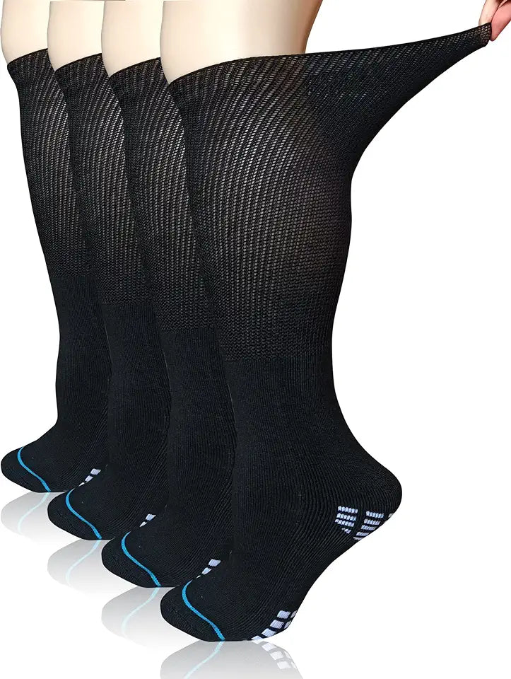 Extra Width Socks for Swollen Foot Ankle 2 Pairs I306436