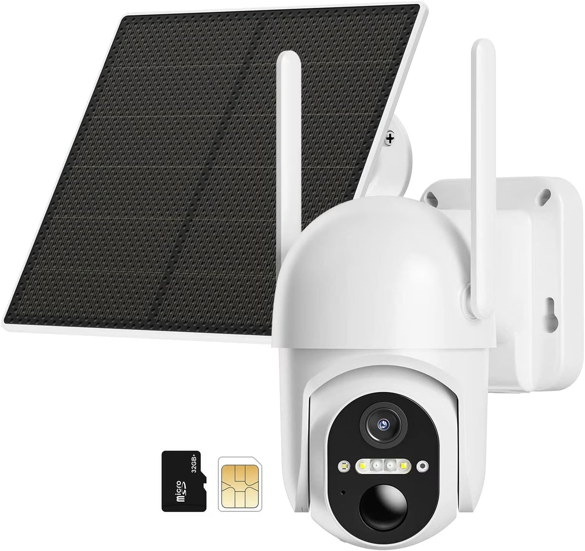 2K Solar Outdoor Security Camera with 360° Live Video Night Vision D512
