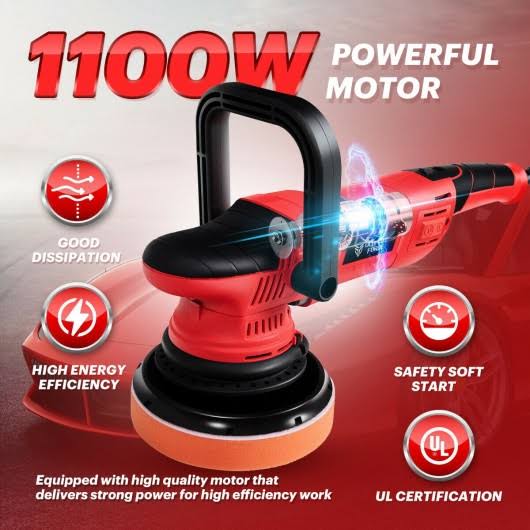 1100W Dual Action Random Orbital Polisher Kit Y70464