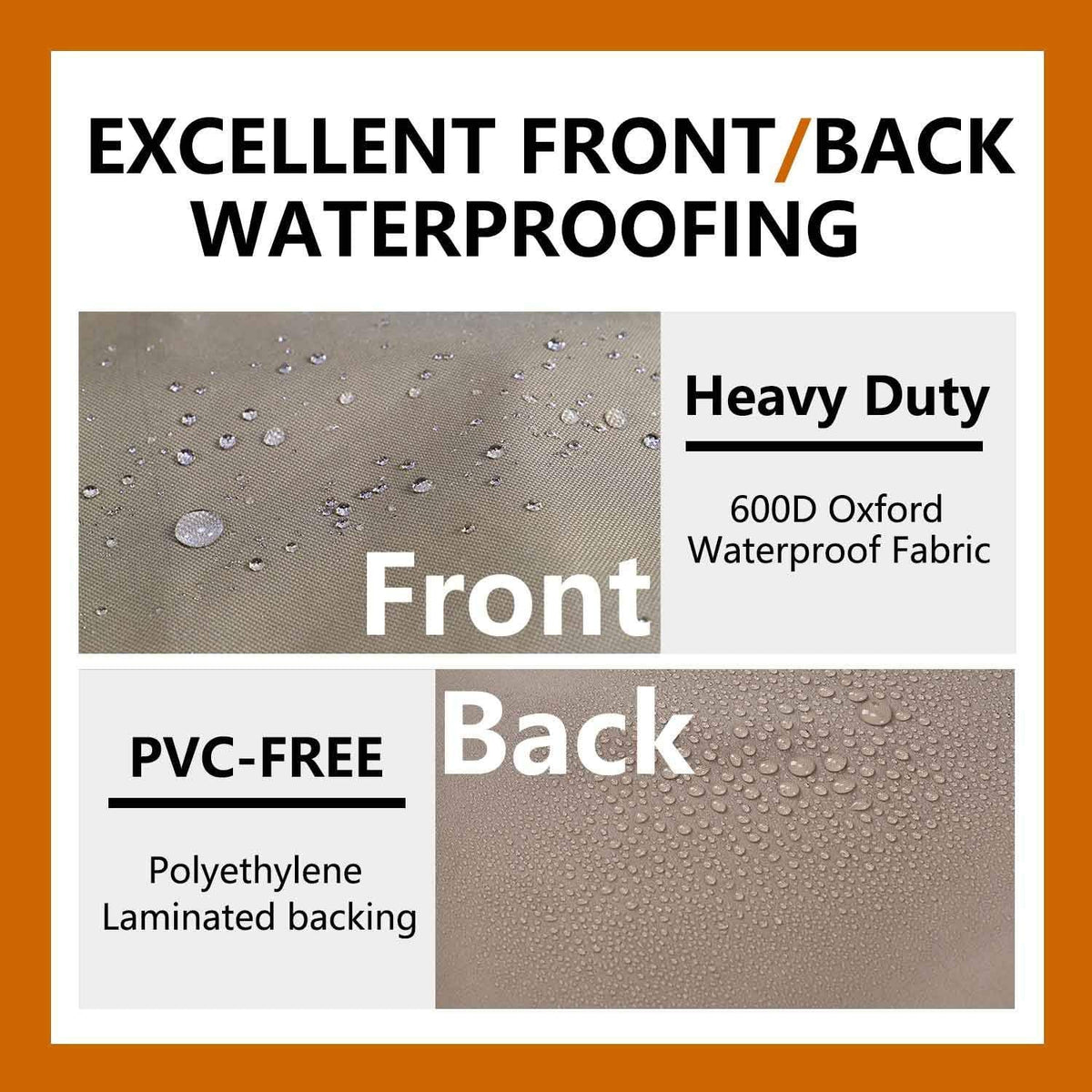 Waterproof Heavy Duty Outdoor Storage Box Cover with Straps and Handles W5171
