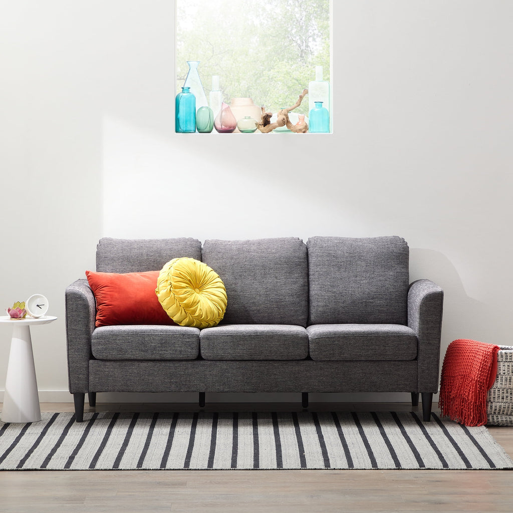 Charcoal Fabric Upholstered Sofa R686