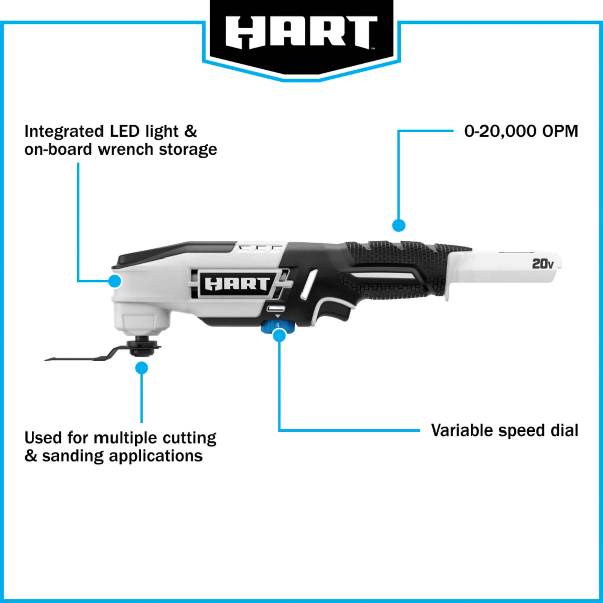 Cordless Oscillating Multi-Tool with Accessories U3484