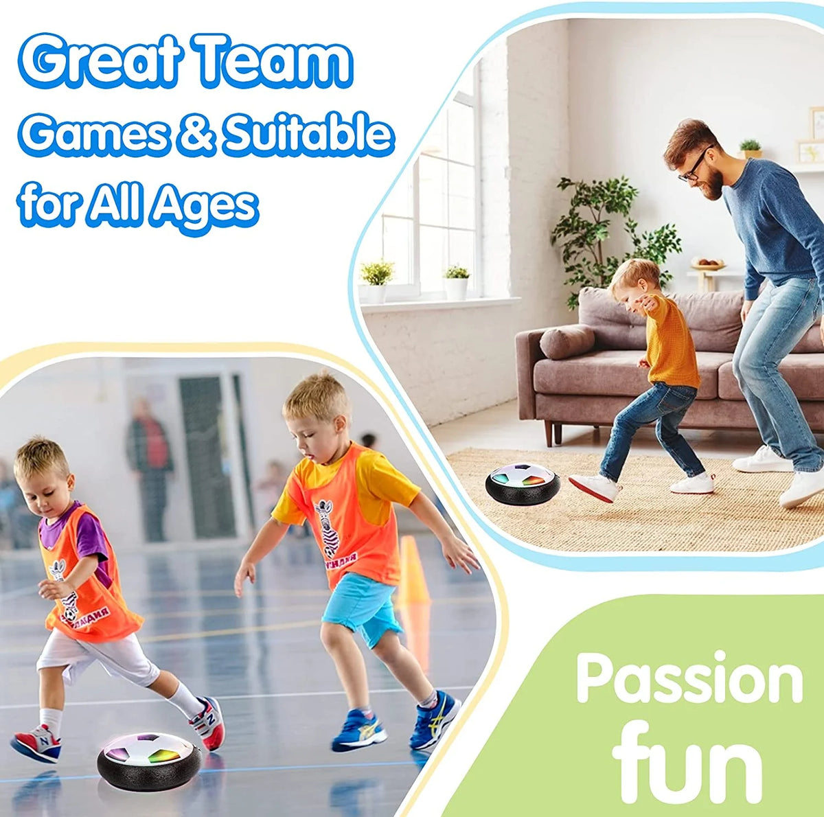 Electric Air Power Football with LED Starlight and Soft Foam Bumpers S969998