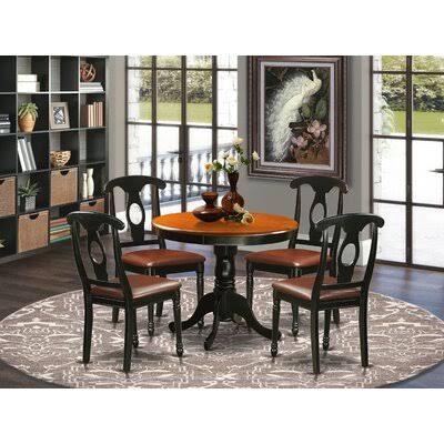5 Piece Rubberwood Solid Wood Dining Set Z788978
