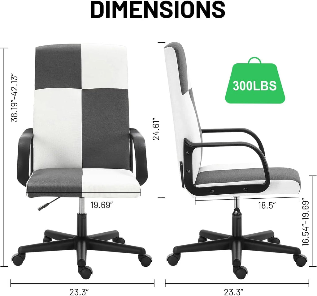 Ergonomic High Back PU Leather Swivel Rolling Office Chair with Flip-up Armrests T8855