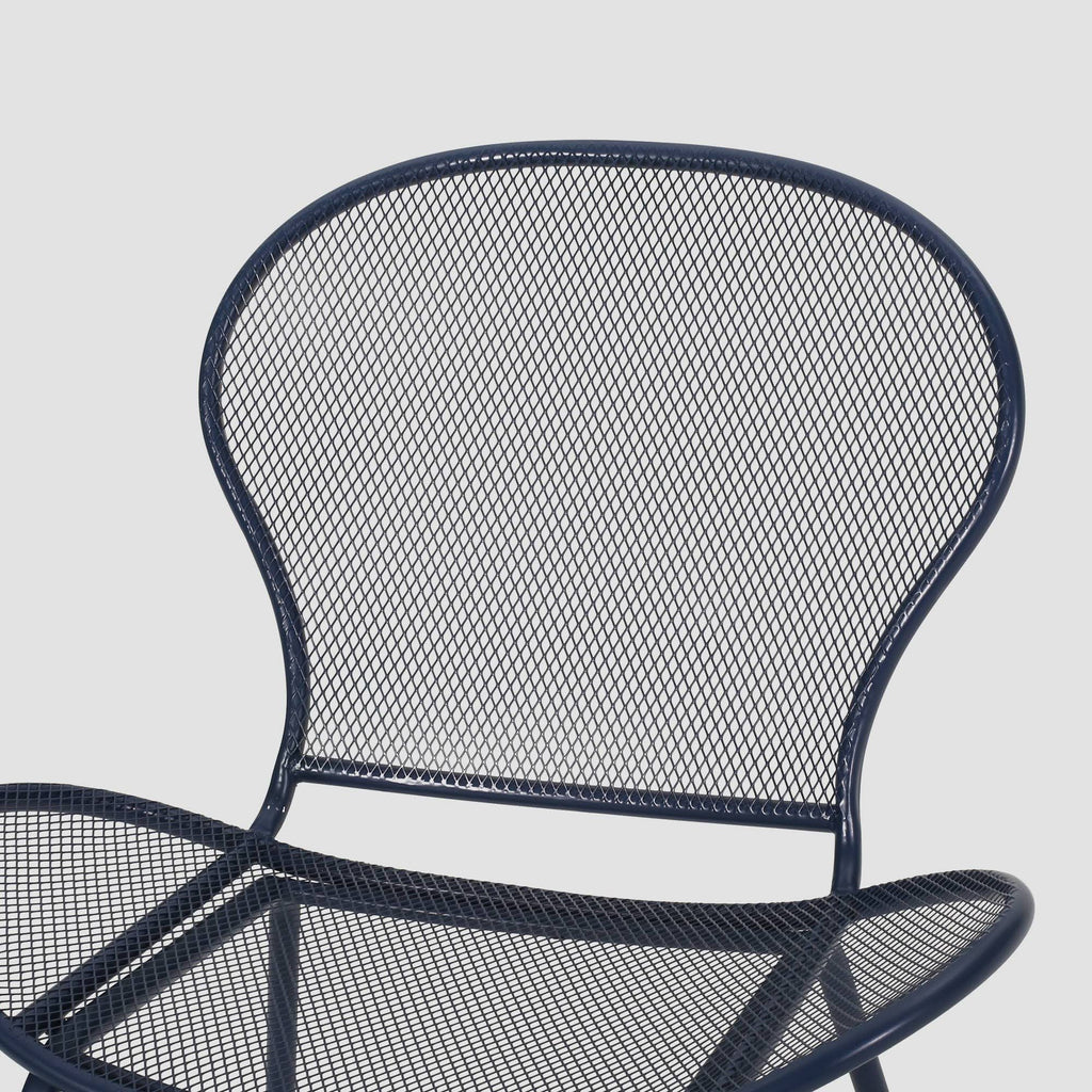 3PC Iron Chat Set Matte Navy Blue P80062