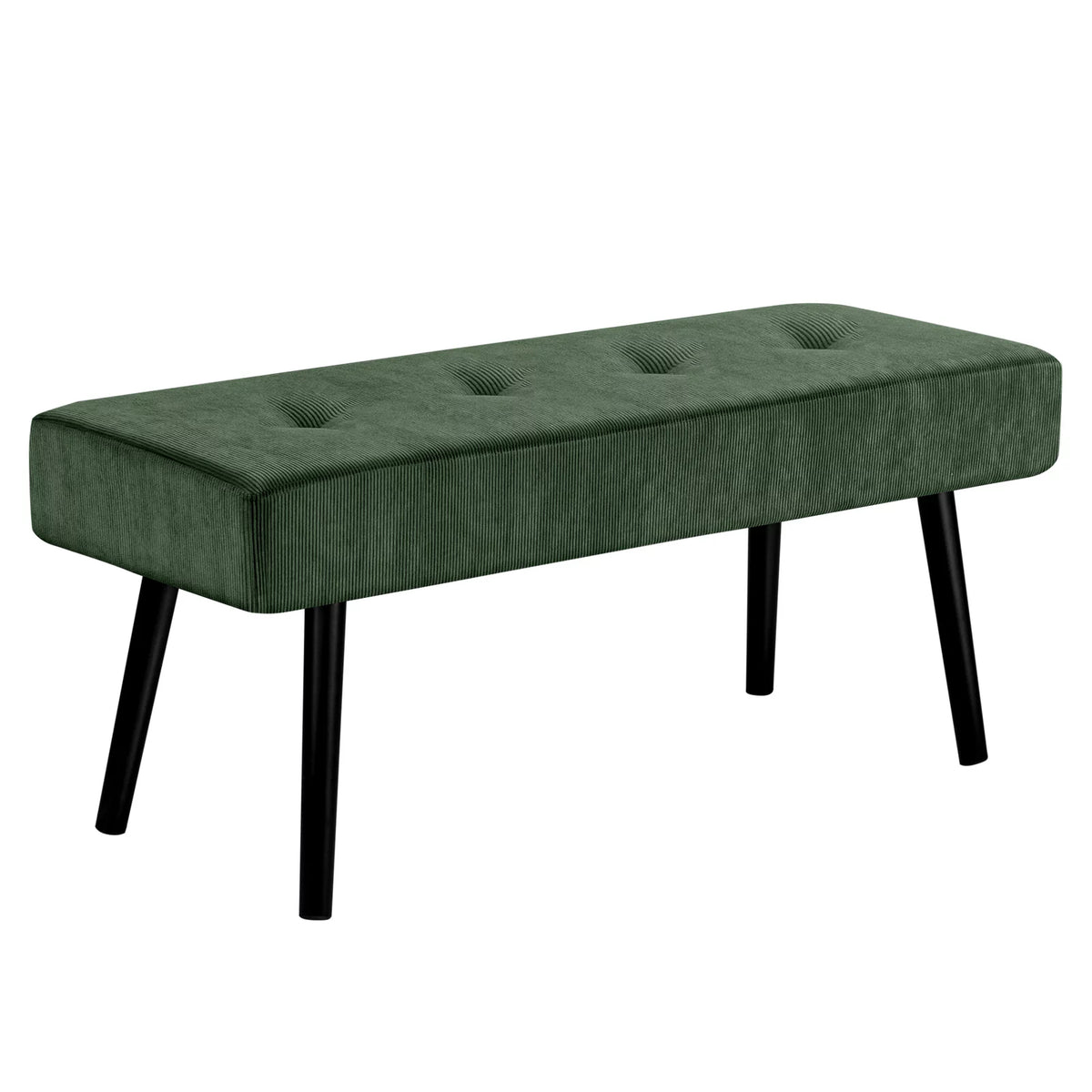 Modern Entryway Bench Corduroy Seat Green T238