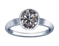 American Diamond Silver Plain Design Ring I5902