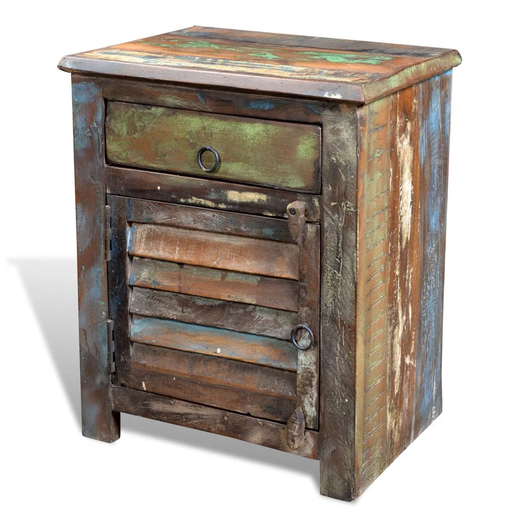 End Table with 1 Drawer 1 Door Reclaimed Wood M52269