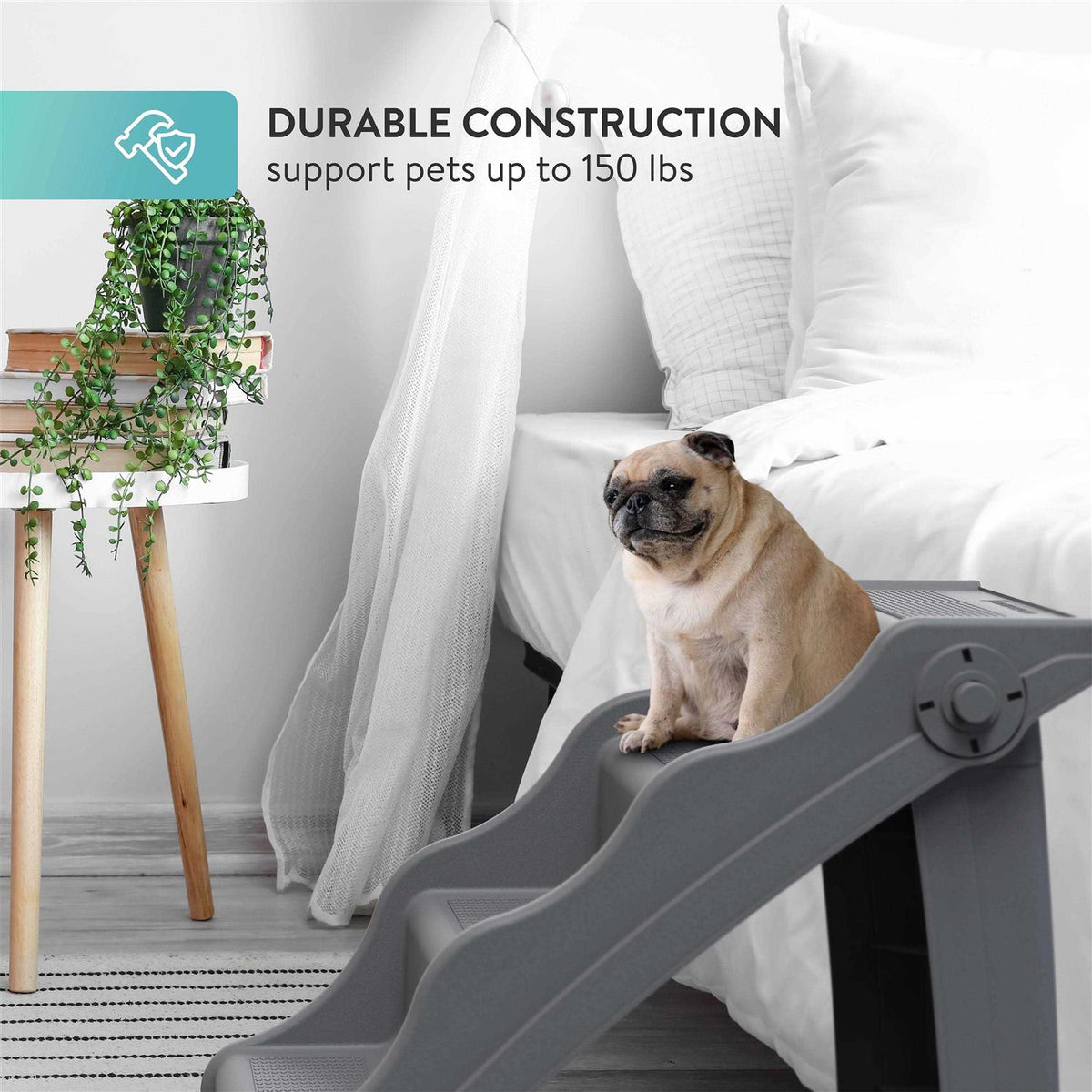 Foldable 4-Step Dog Pet Steps with Non-Slip Treads S6502