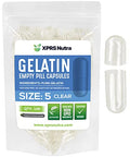 100 Count Clear Size 5 Empty Gelatin Capsules J530