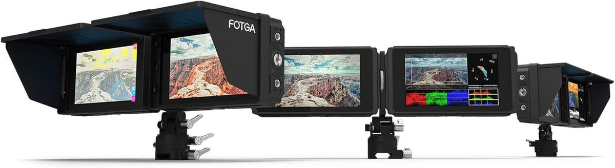 5 Inch 2000nit Touch Screen DSLR Camera Field Monitor with 3D LUT, 4K HDMI Input/Output, Dual NP-F Battery Mount B339