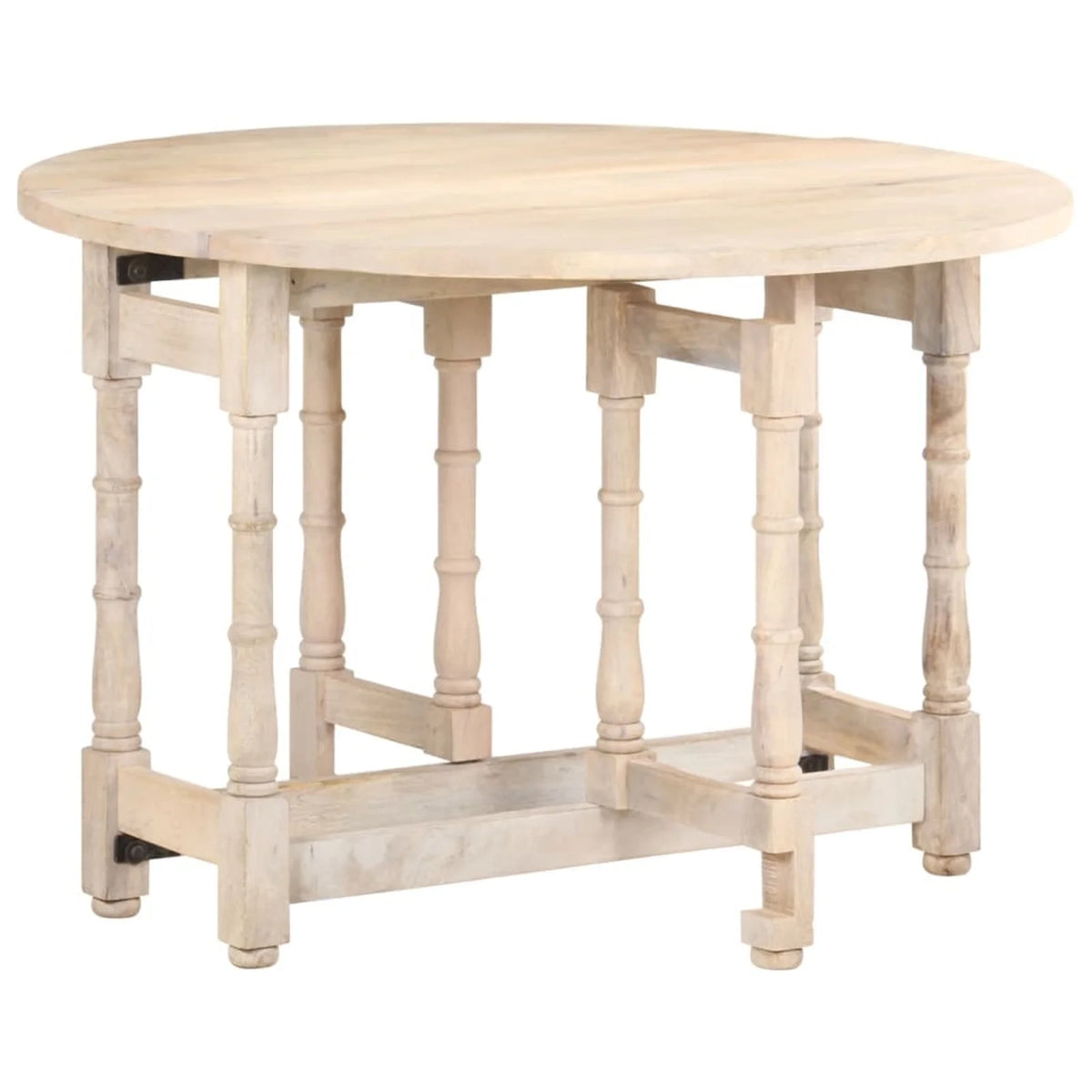 Round Solid Mango Wood Dining Table A3340