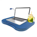 Laptop Lap Desk with Foam Cushion, LED Light, and Cup Holder S408