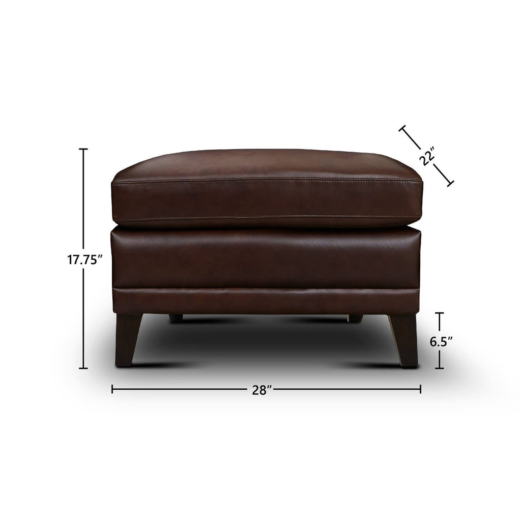 Brown Genuine Leather Ottoman R15933