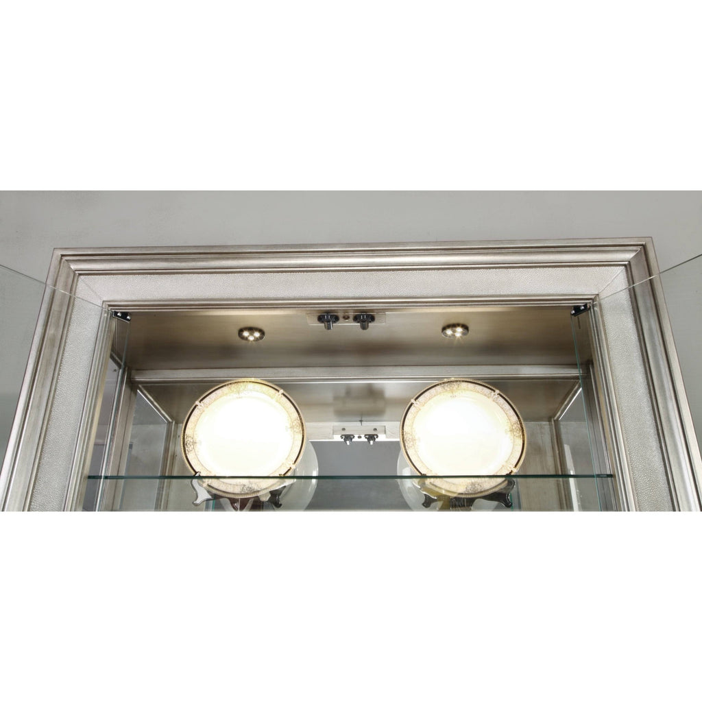 Metallic Platinum Curio Cabinet C725360