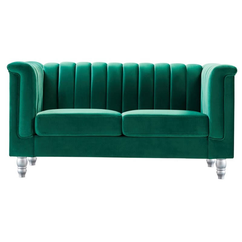 Green Velvet Loveseat M731