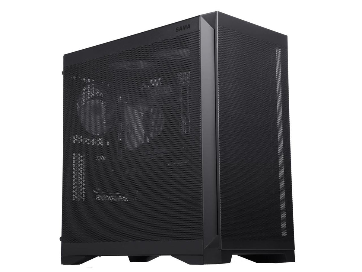 Black Tempered Glass PC Gaming Case with 4 x ARGB Fans U4183