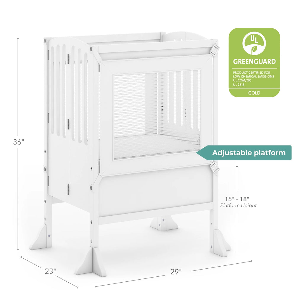 White Foldable Wooden Double Step Stool Z473429