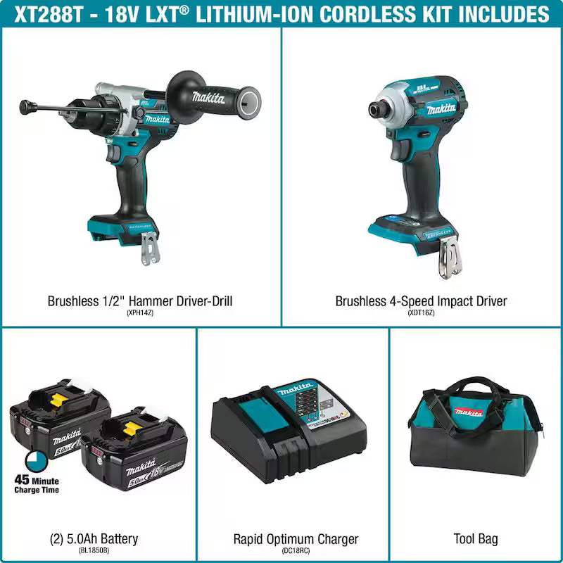 18V Lithium-Ion Brushless Cordless Combo Kit 5.0 Ah 2-Piece B477312
