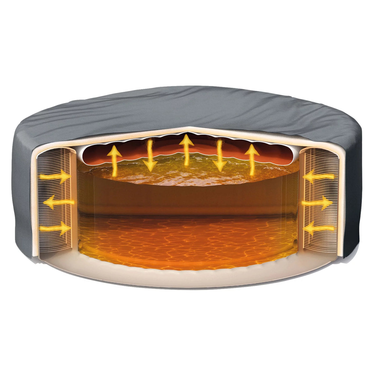 6 Person Inflatable Hot Tub Bubble Jet Spa R51670