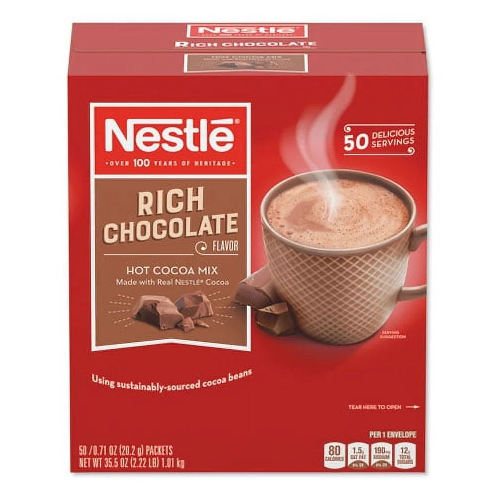 Hot Cocoa Mix, Rich Chocolate, 0.71 Oz Packets O53691