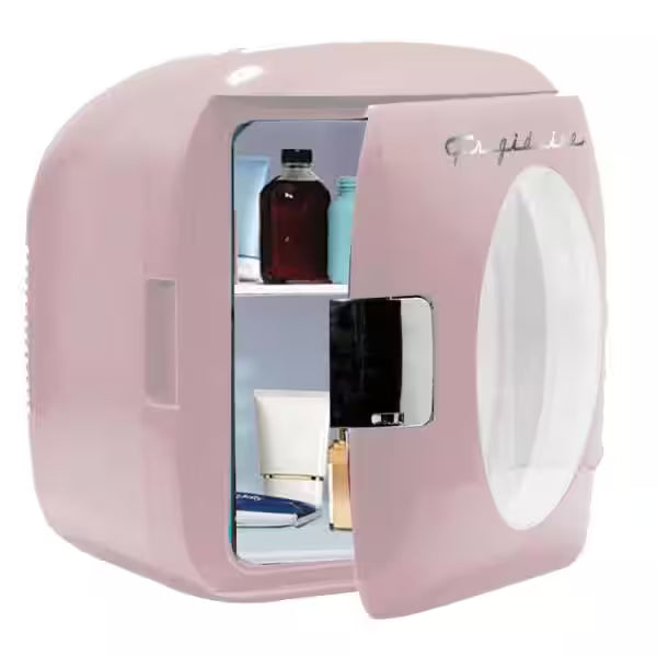 Pink Retro Mini Beverage Fridge A105477