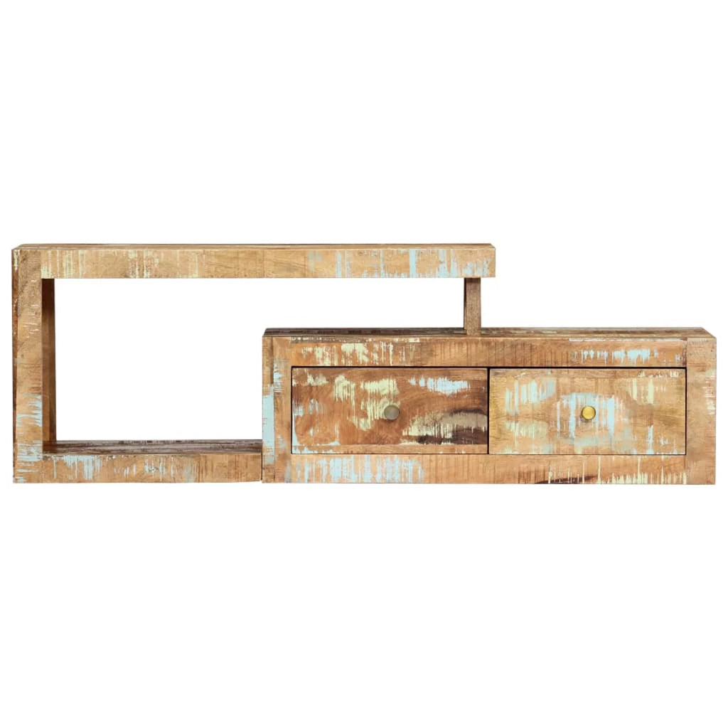 Reclaimed Wood TV Cabinet with Storage Drawers Y65161