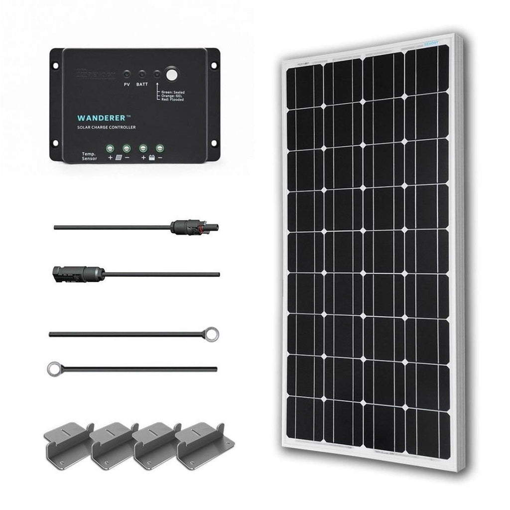 100 Watts 12 Volts Monocrystalline Solar Starter Kit P79714