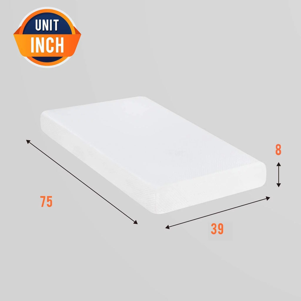 8 inch Twin Size Memory Foam Gel Mattress U40620
