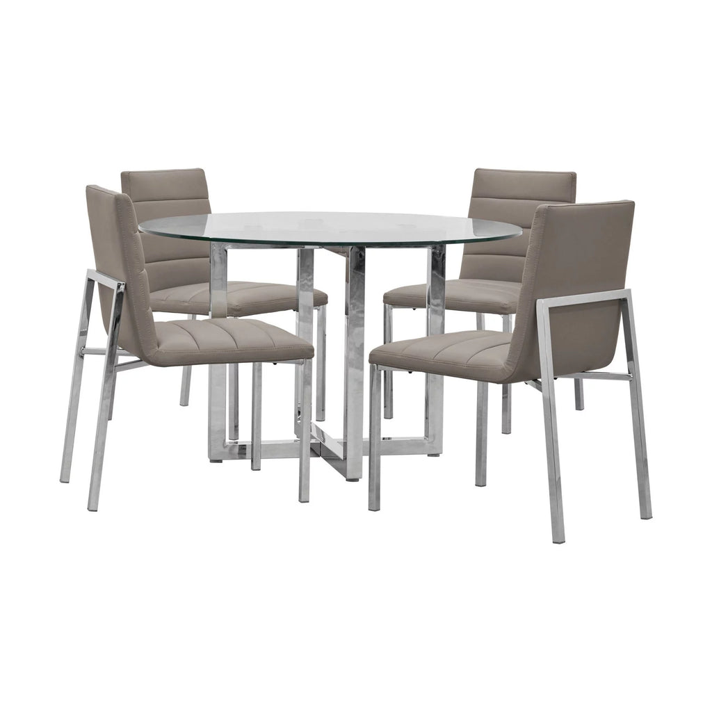 Taupe Metal Back Chair S510319