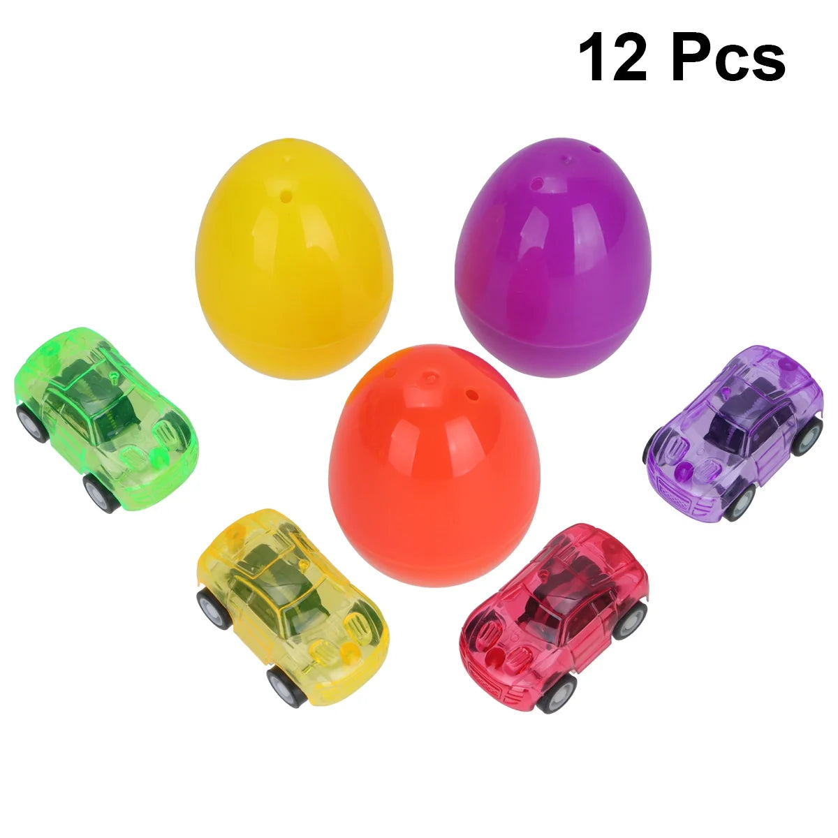 12 Set Easter Surprise Egg and Car Toy for Children Toddlers Y61408