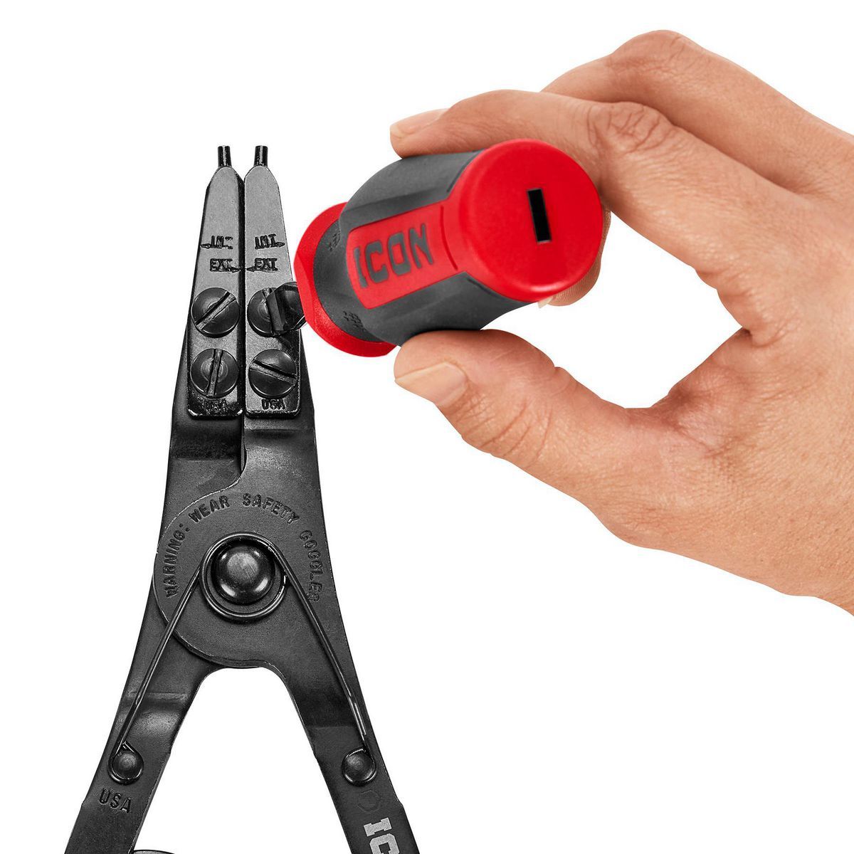 Ratcheting Retaining Ring Pliers Set with Replaceable Tips, 2-Piece M725901