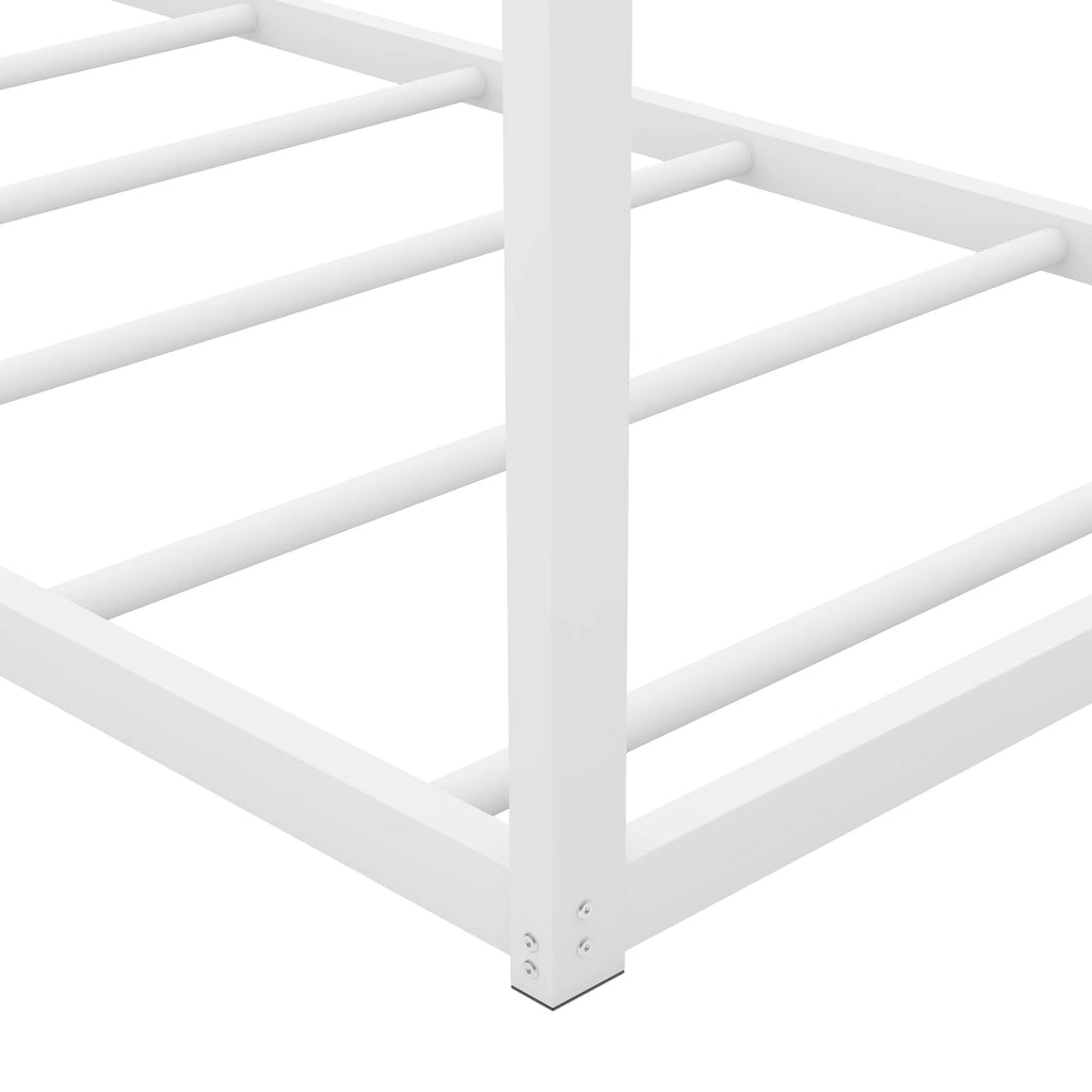 White Metal Twin Size Canopy Bed F996859