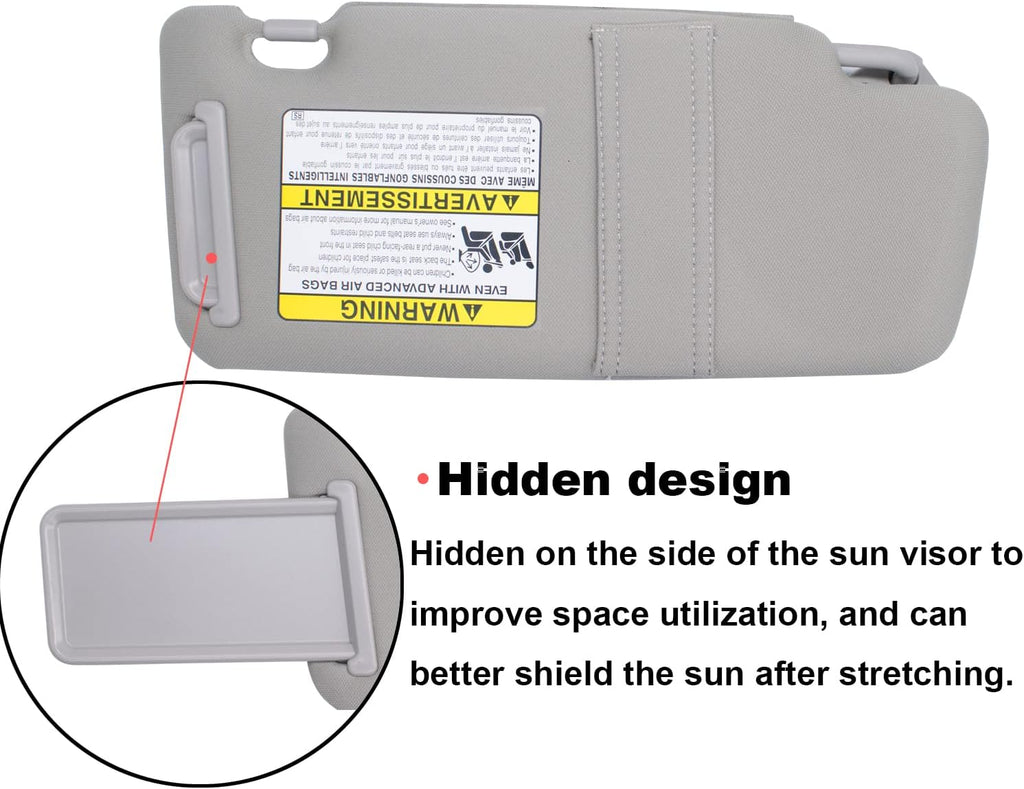 Grey Sun Visor Pack of 2 V3504