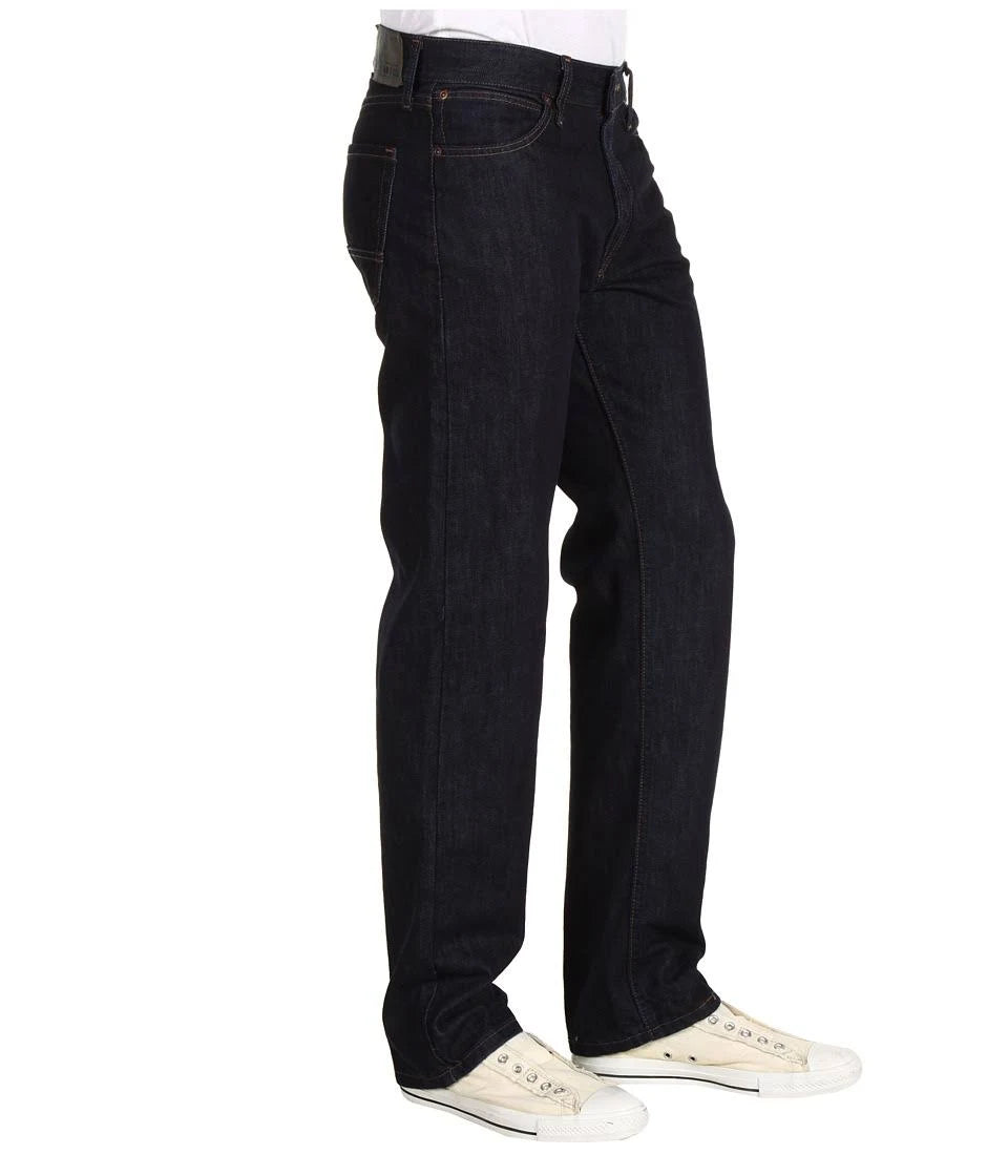 Straight Dark-Rinse Jean, Size 32 I343