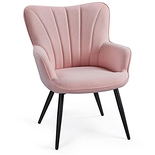 Brown PU Leather Armchair with Metal Legs B4569