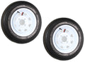 2-Pack Trailer Tire On Rim 4.80-12 12 in. Load C 4 Lug White Spoke Wheel S23778