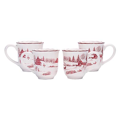 Ceramic Mug Set of 4, 16oz L9171