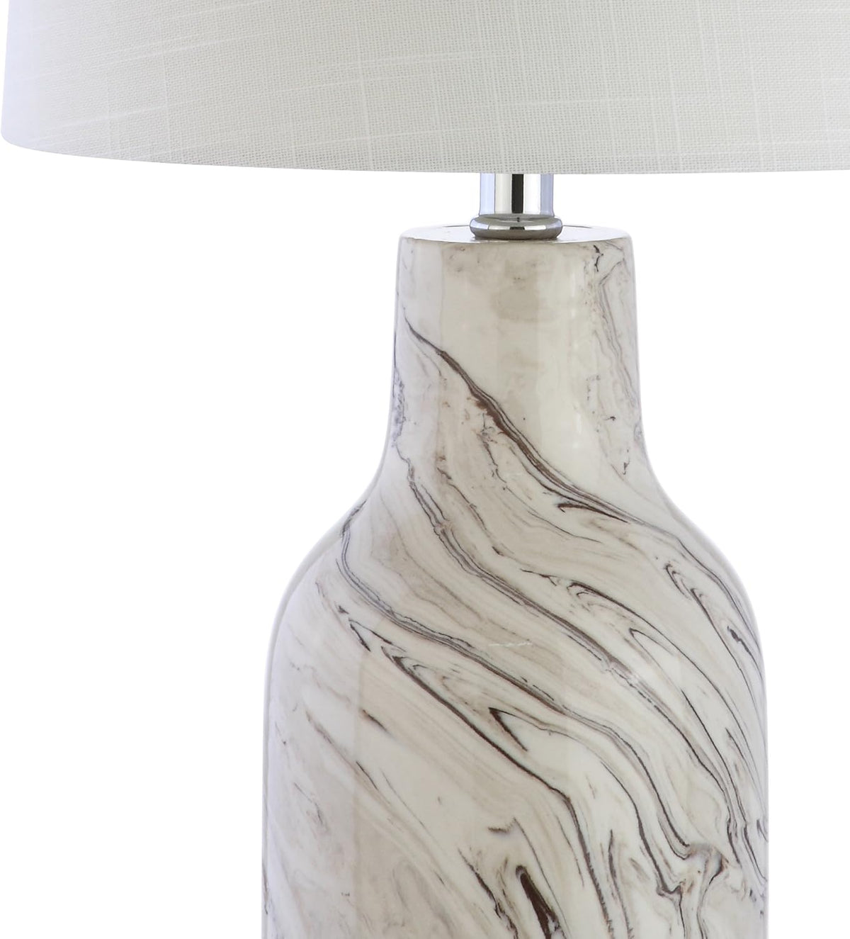 Gray/White Ceramic LED Table Lamp Y36552
