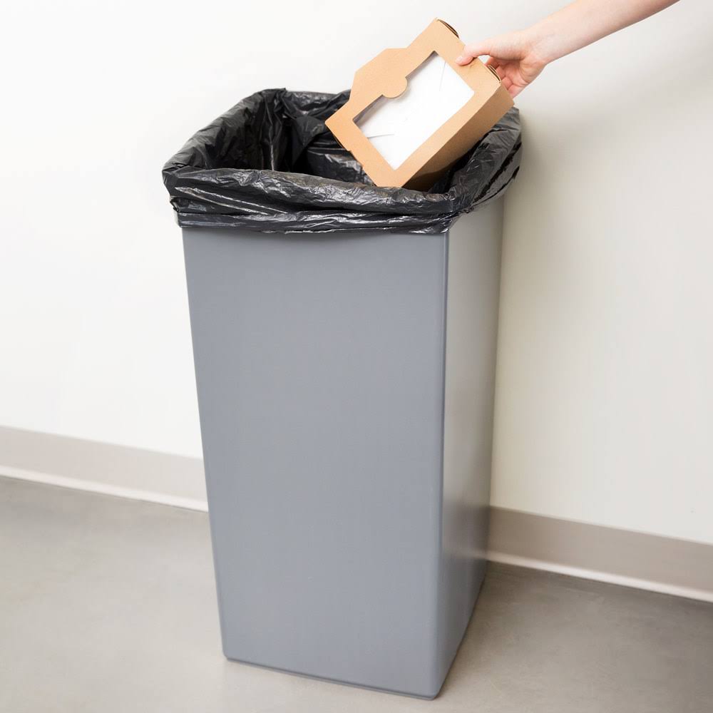32 Gallon Gray Square Trash Can I66825
