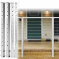 4PACK Brushed Stainless Steel Square Cable Railing Post 36''x2''x2'' Pre-Drilled O764577