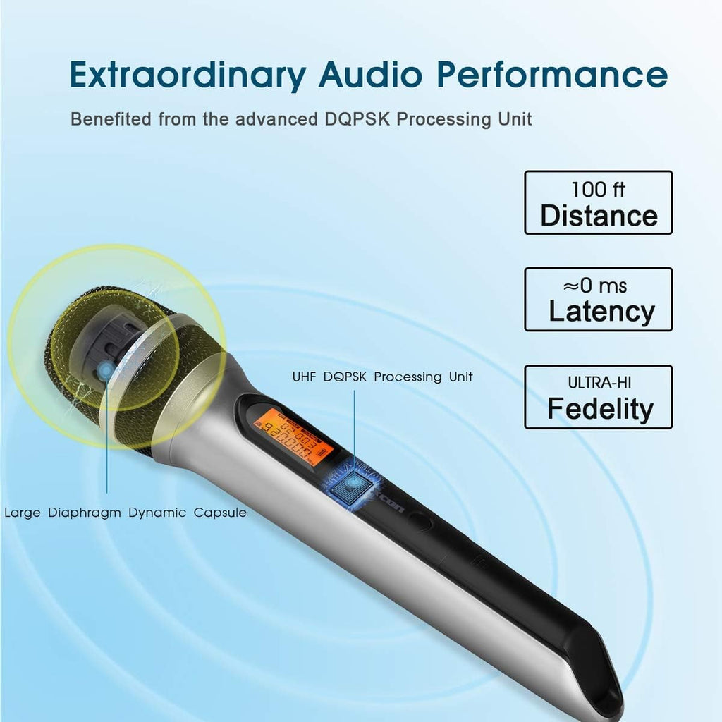 USB Wireless Microphone with USB Receiver, Pack of 2 W486